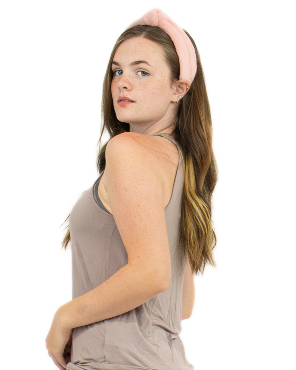 Faux Mink Fur Hairband with Knot
