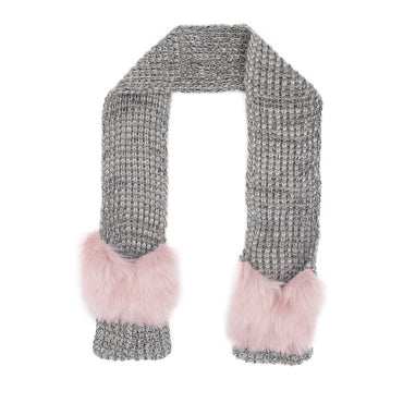 Children's Pocket Scarf With Faux Fox Fur Trim