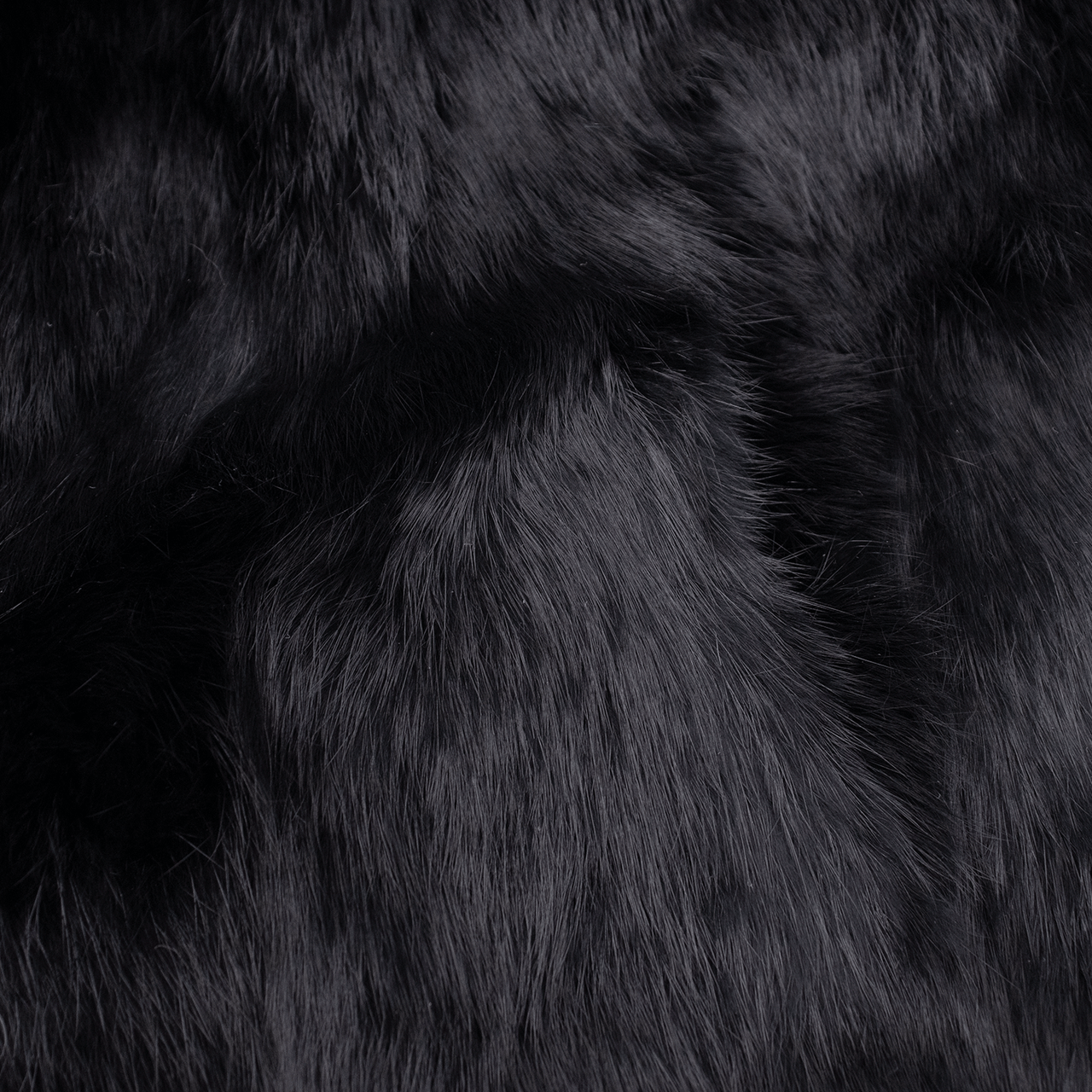 Close up of black rabbit fur