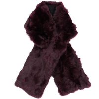 Long Hair Rabbit Fur Oversized Pull-Through wine