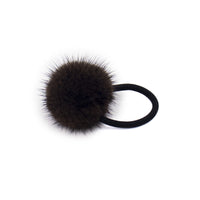 Mink Fur Pom Hair Tie