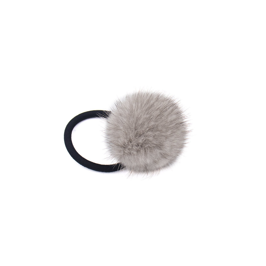 Mink Fur Pom Hair Tie