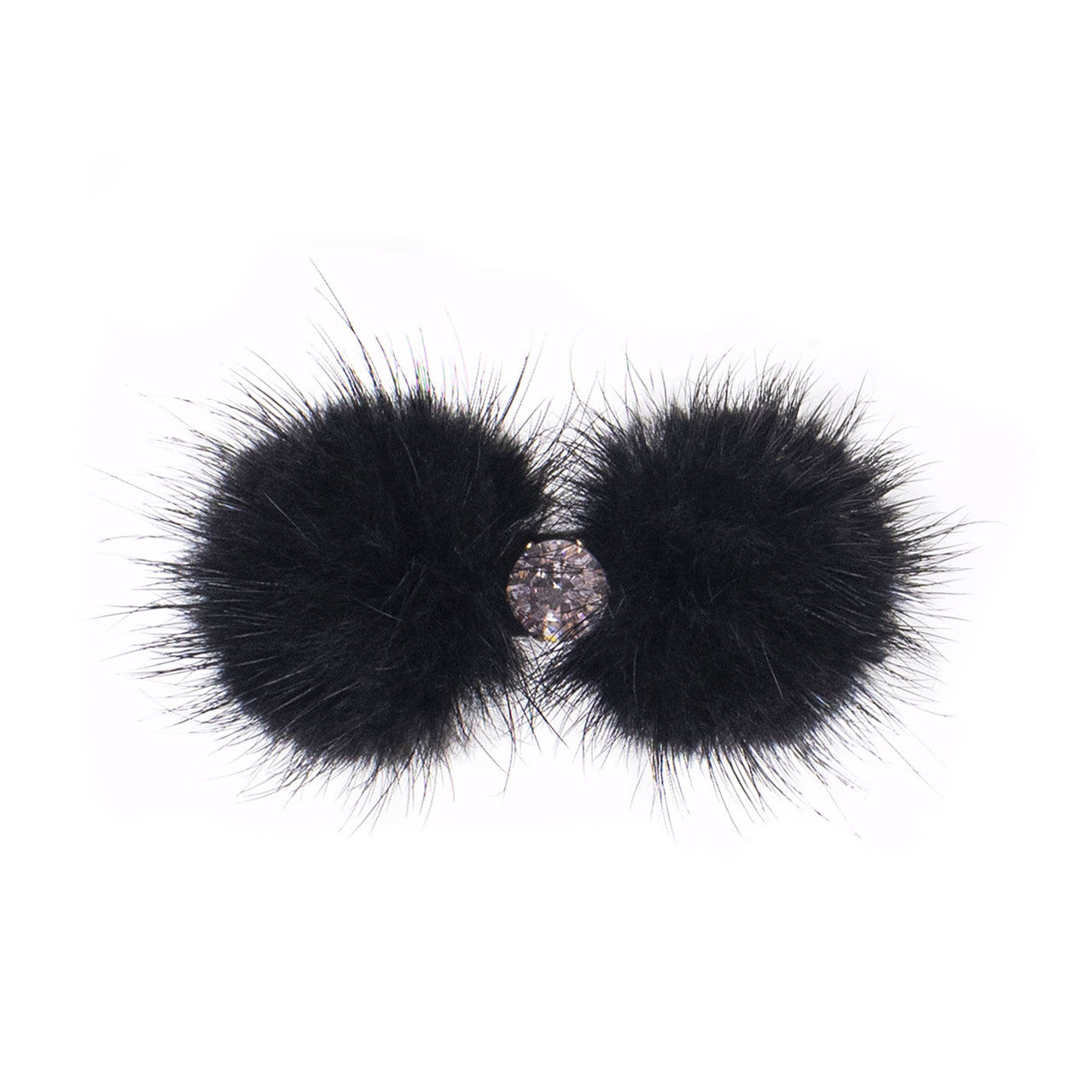 Black Mink Bling Barrette