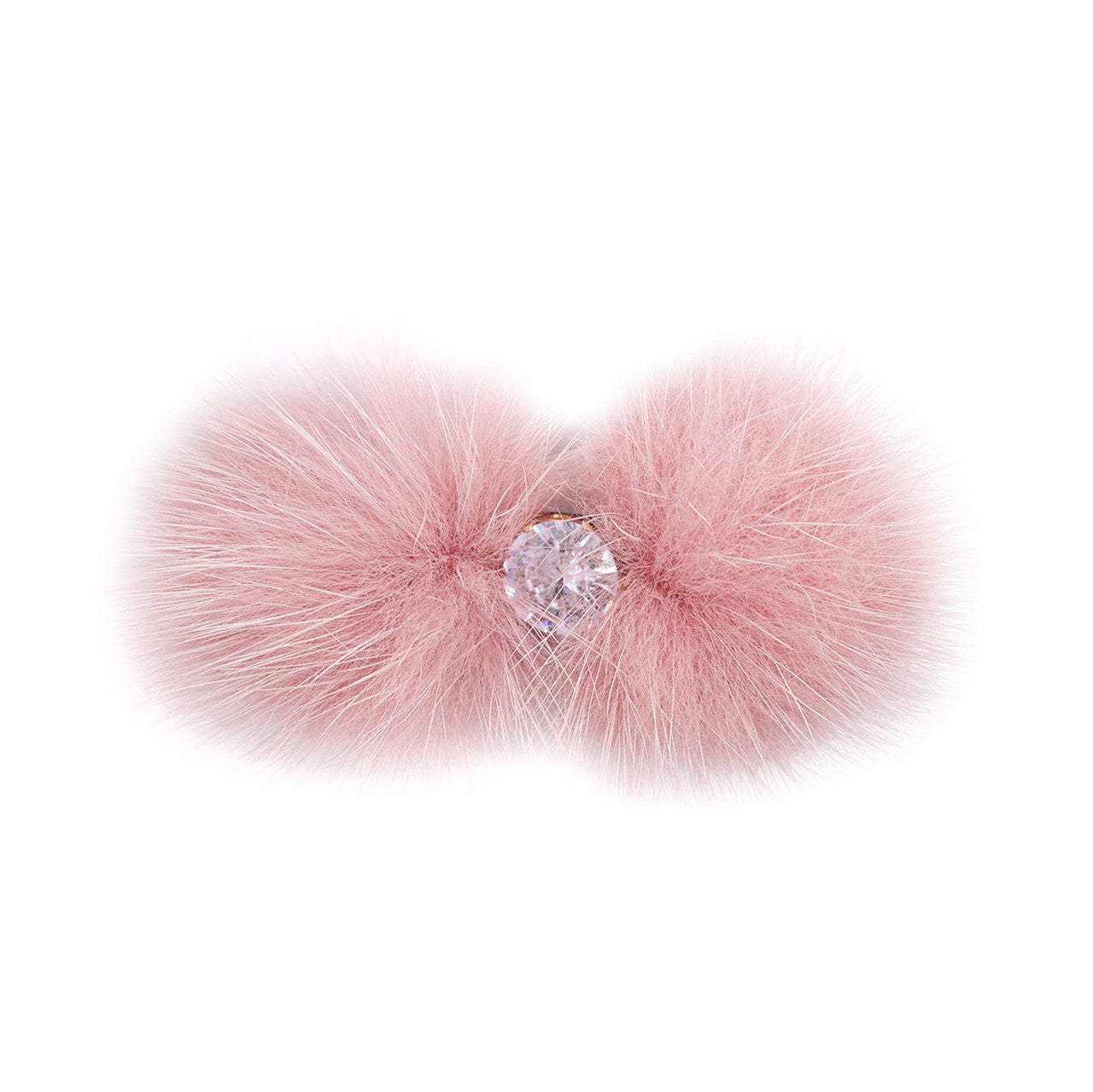 Pink Mink Bling Barrette