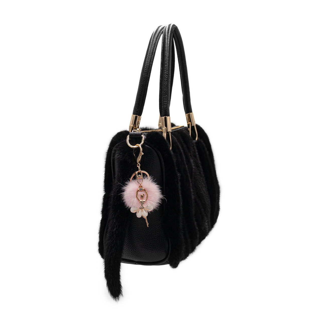 Mink Fur Ballerina Keychain