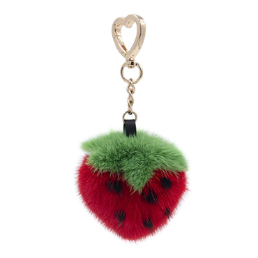 Mink Fur Strawberry Keychain