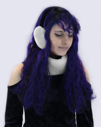 Faux Rex Rabbit Fur Earmuffs with Velvet Band