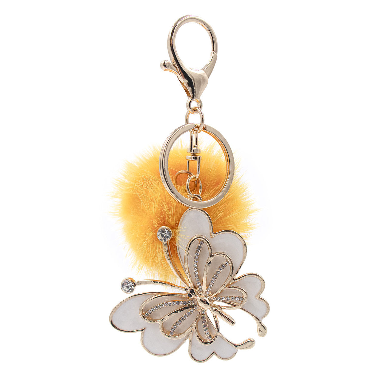 Mink Fur Butterfly Keychain