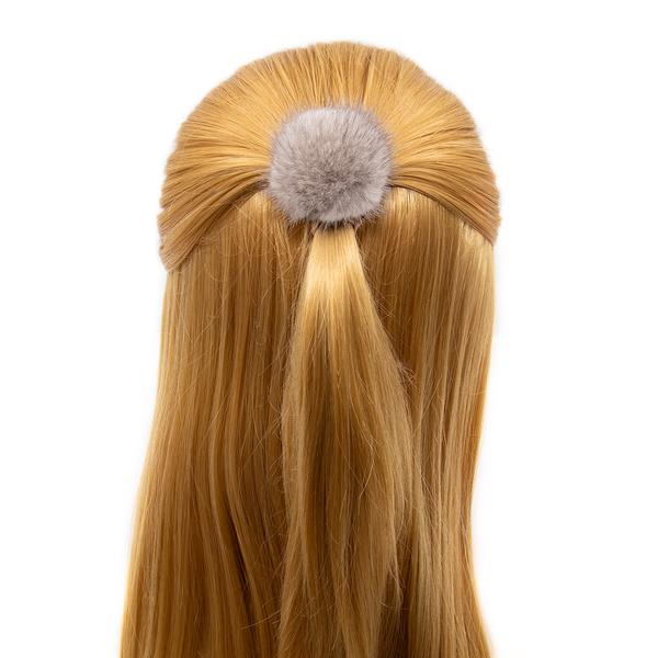 Mink Fur Pom Hair Tie