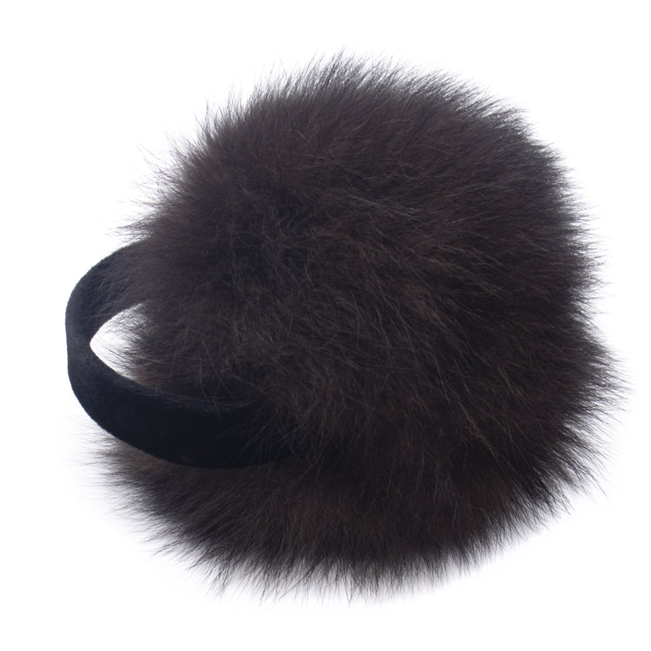 Fox Fur Earmuff with Velvet Band 