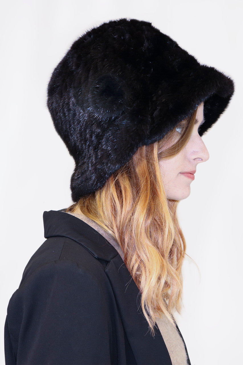 Fur cloche hat on sale