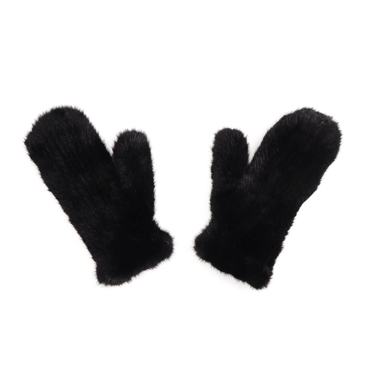 Mink Fur Mittens with Rope String