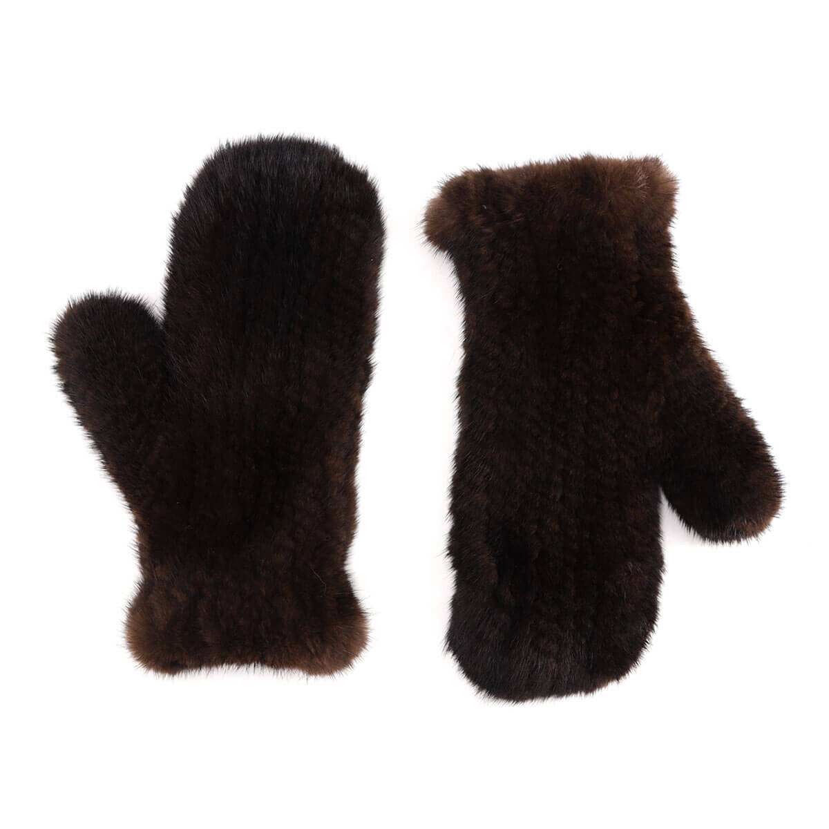 Mink Fur Mittens with Rope String