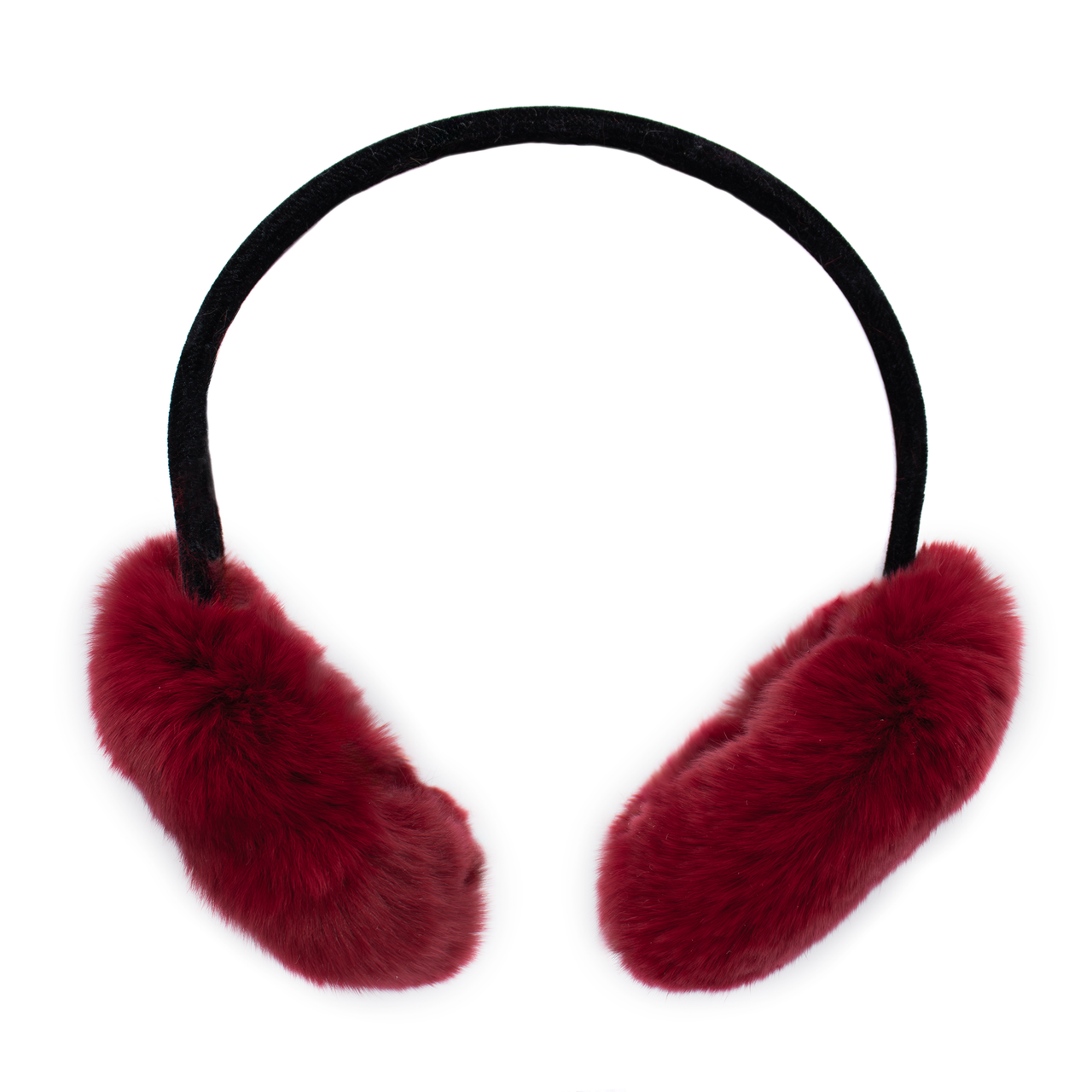 Red Rex Rabbit Fur Earmuffs