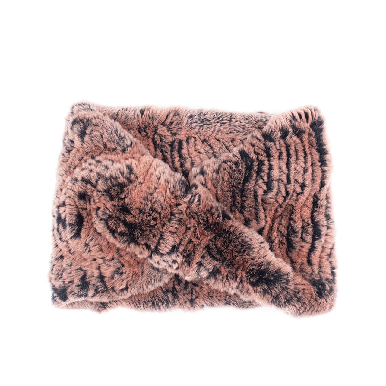 Rex Rabbit Fur Textile Infinity Loop
