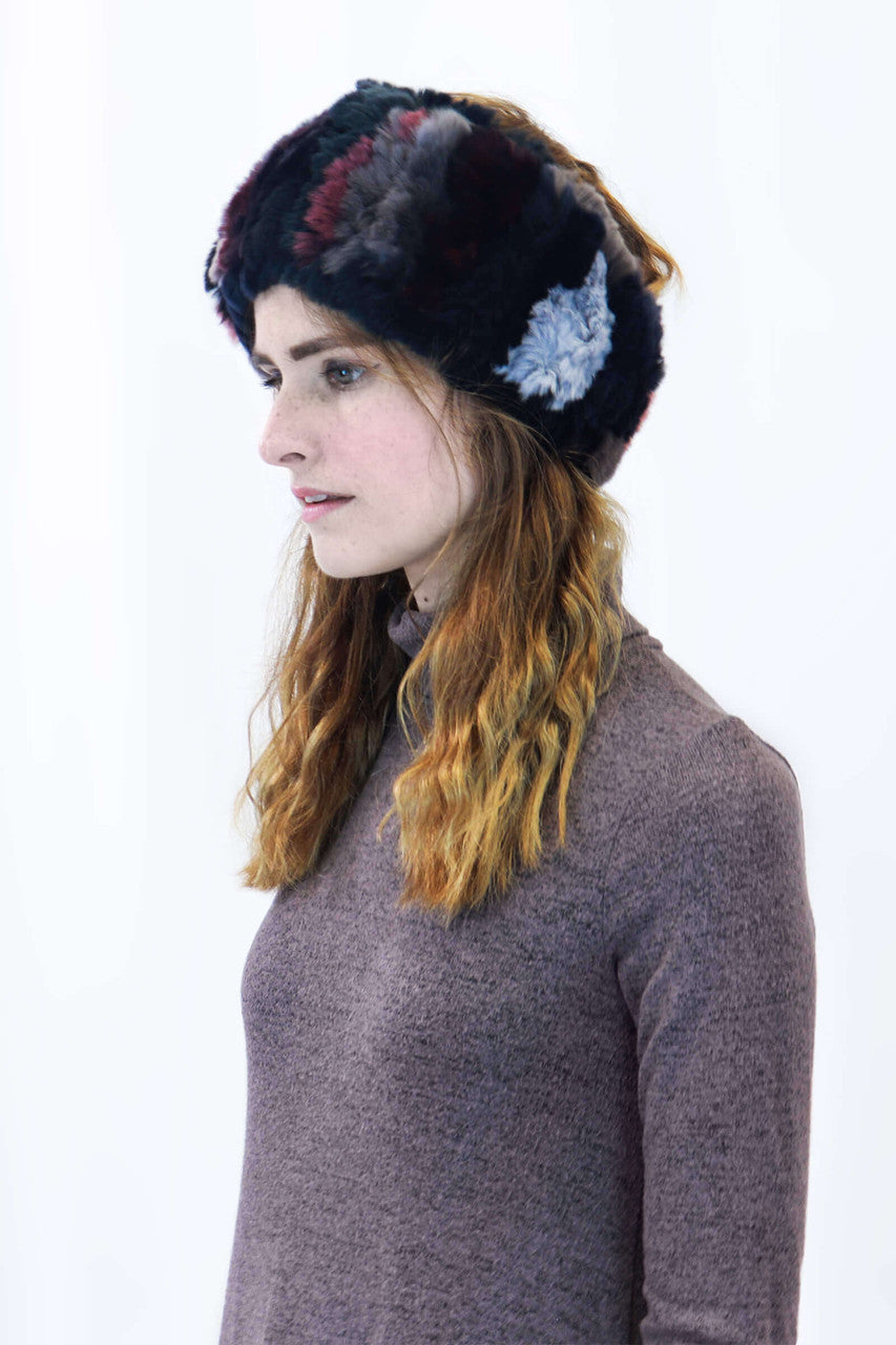  Rex Rabbit Fur Knit Headband