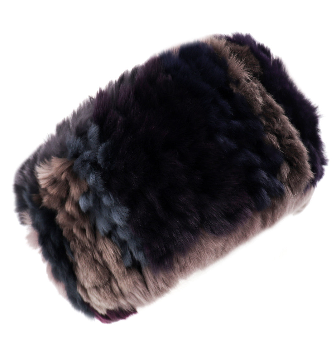  Rex Rabbit Fur Knit Headband