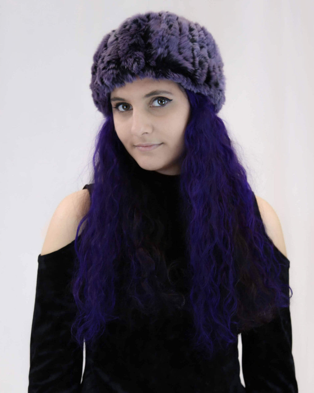  Rex Rabbit Fur Knit Headband