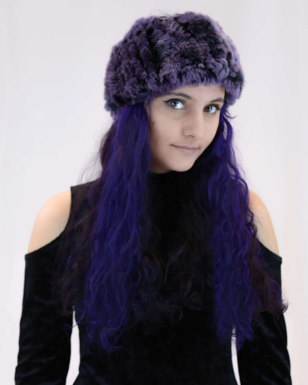  Rex Rabbit Fur Knit Headband