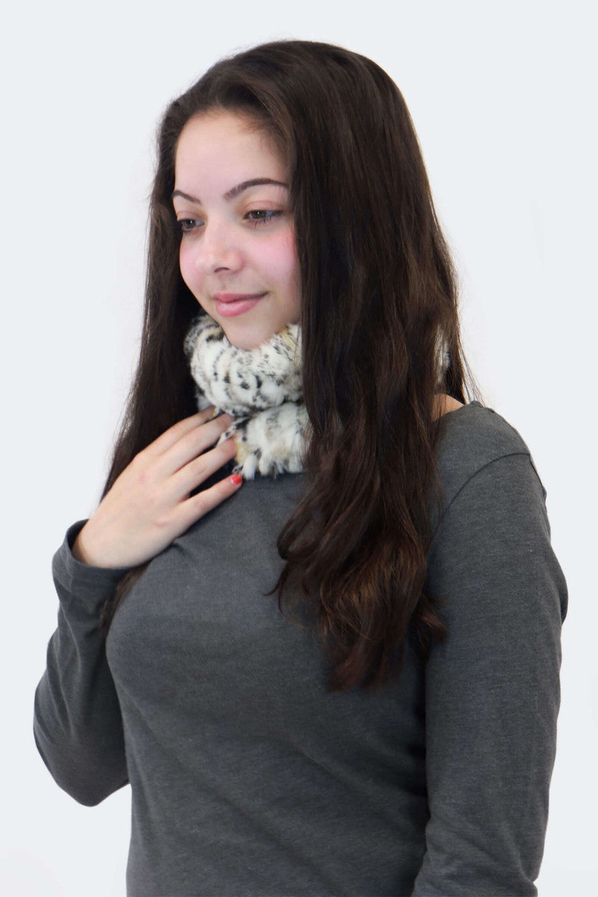  Rex Rabbit Fur Knit Headband