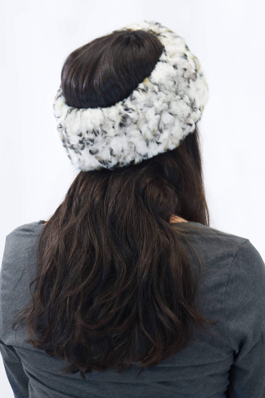  Rex Rabbit Fur Knit Headband