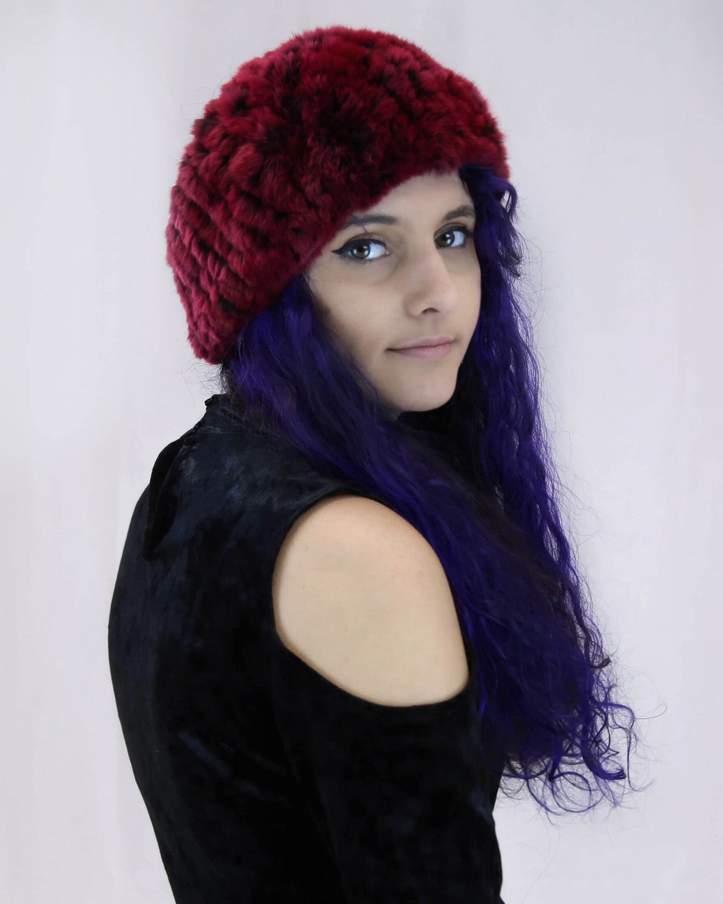  Rex Rabbit Fur Knit Headband