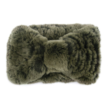 Rex Rabbit Fur Headband with Knot 