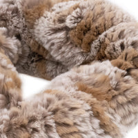 Rex Rabbit Fur Double Loop Infinity Scarf