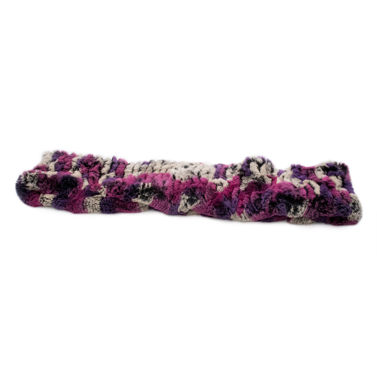 Rex Rabbit Fur Double Loop Infinity Scarf