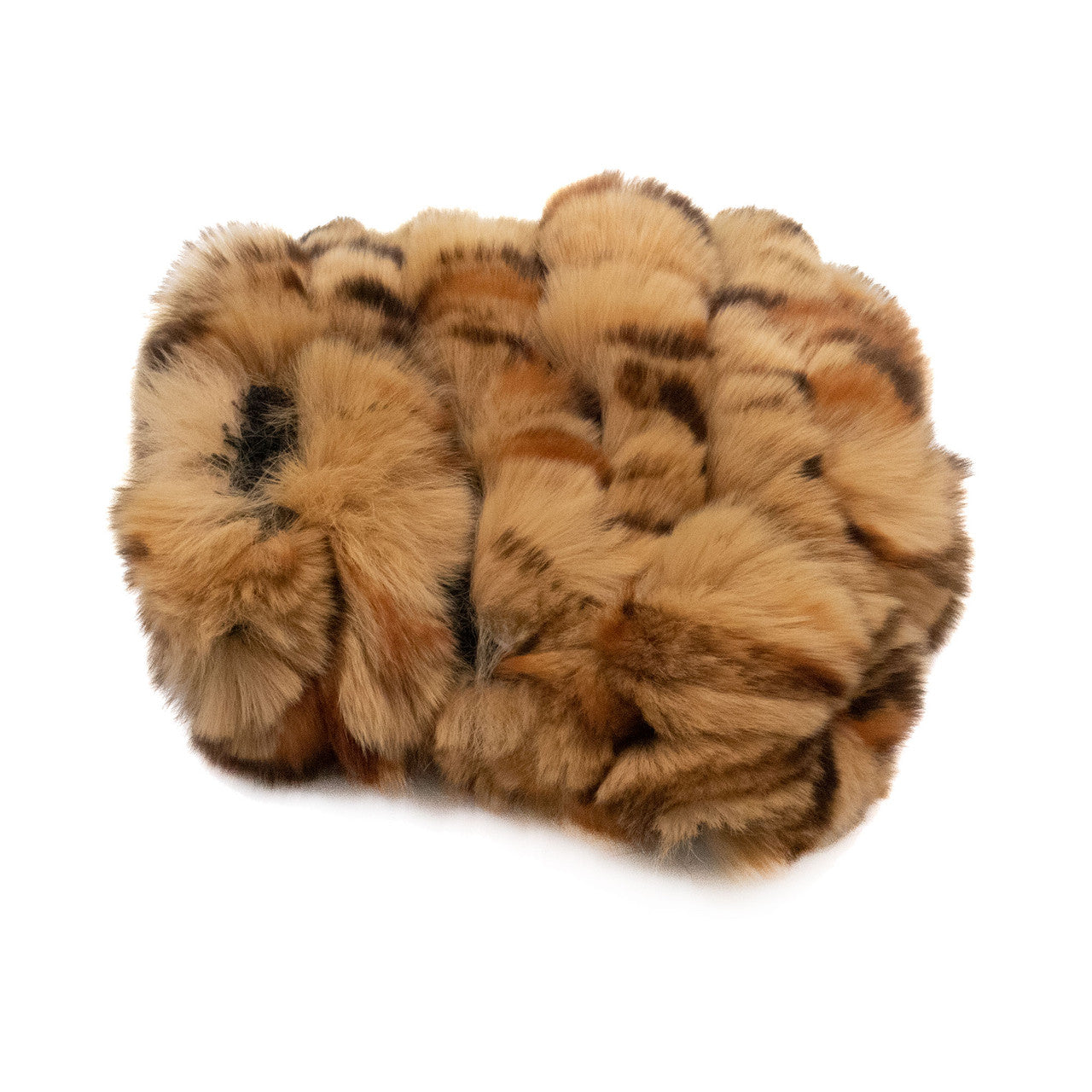 Leopard Rex Rabbit Fur Fingerless Glove