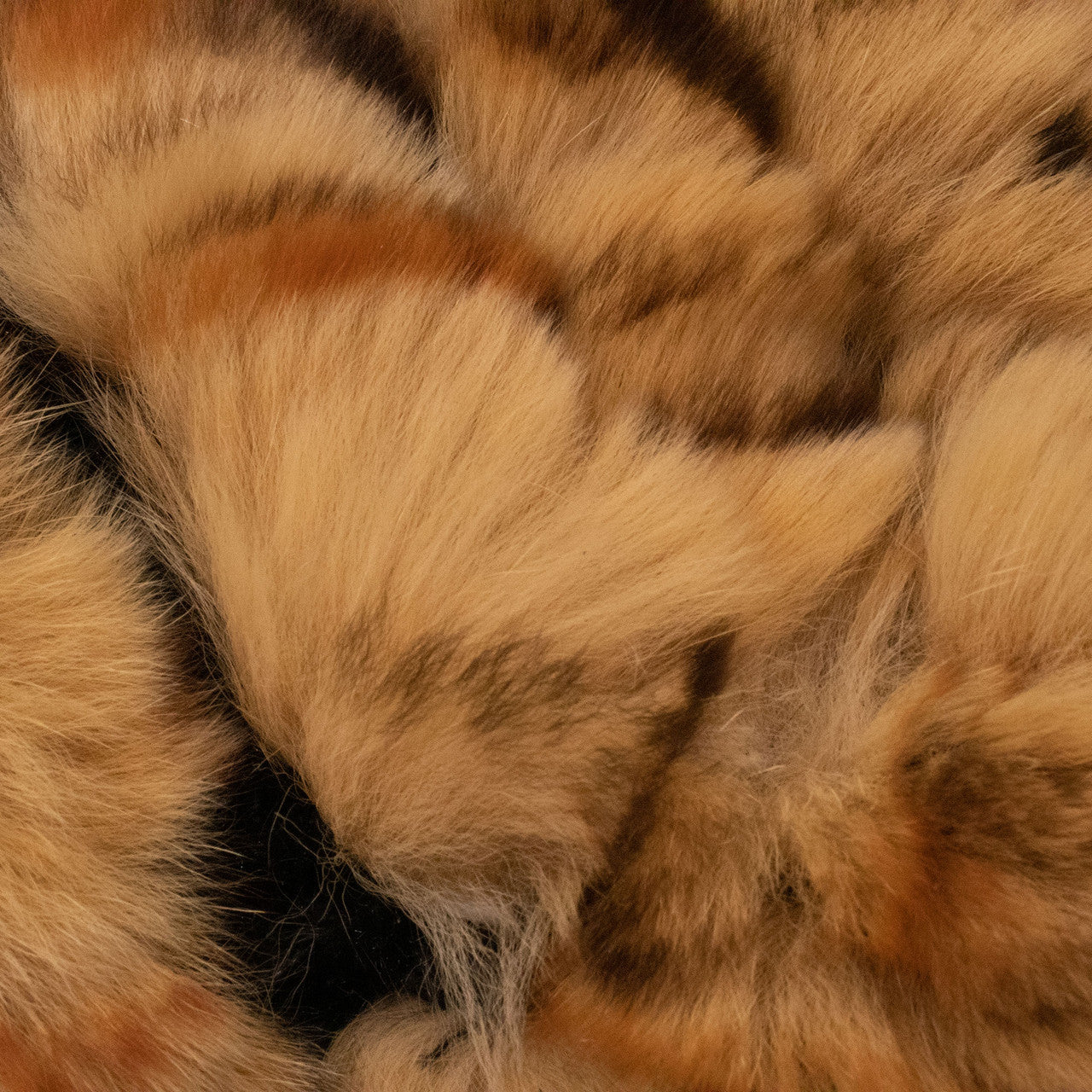 Leopard Rex Rabbit Fur Fingerless Gloves Fur Detail