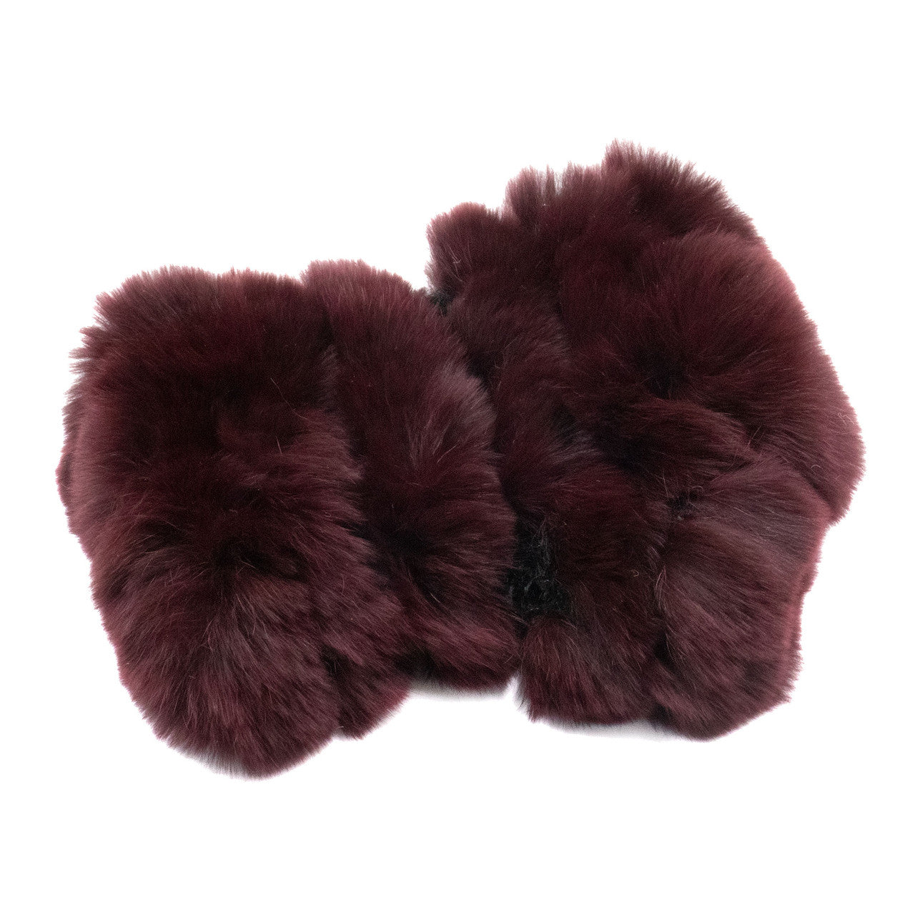 Limited Run Wine Rex Rabbit Fur Fingerless Gloves