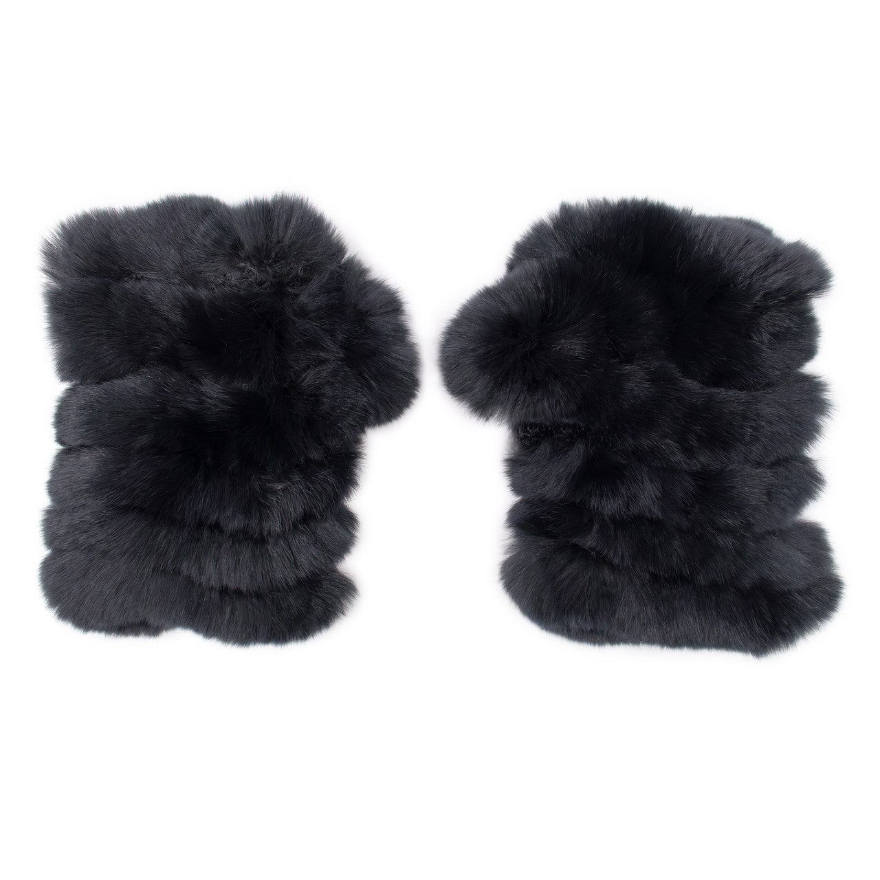 Rex Rabbit Fur Fingerless Gloves