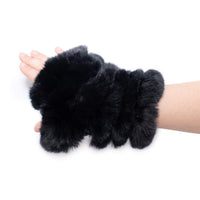 Rex Rabbit Fur Fingerless Gloves