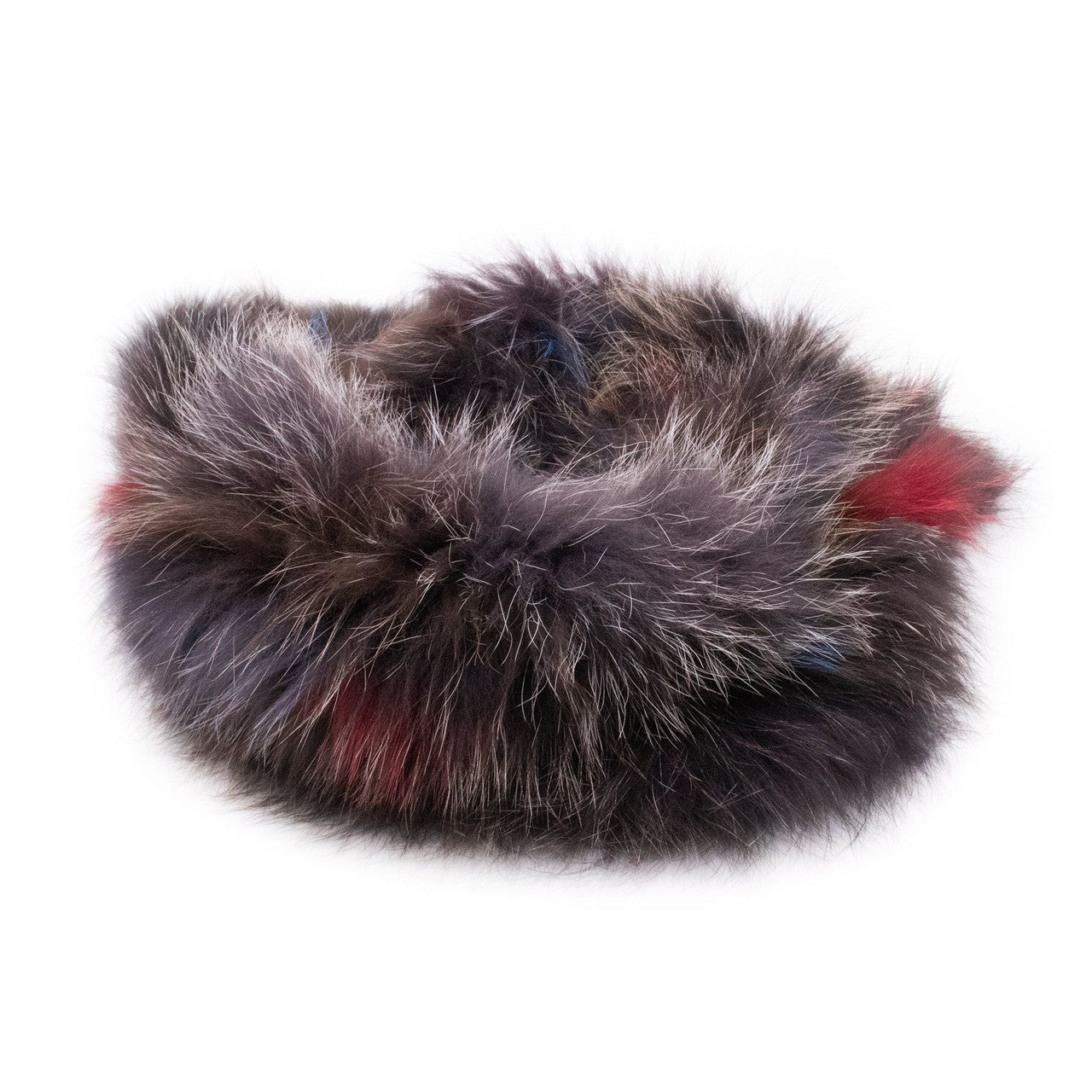 Fox Fur Knit Scarf Multi