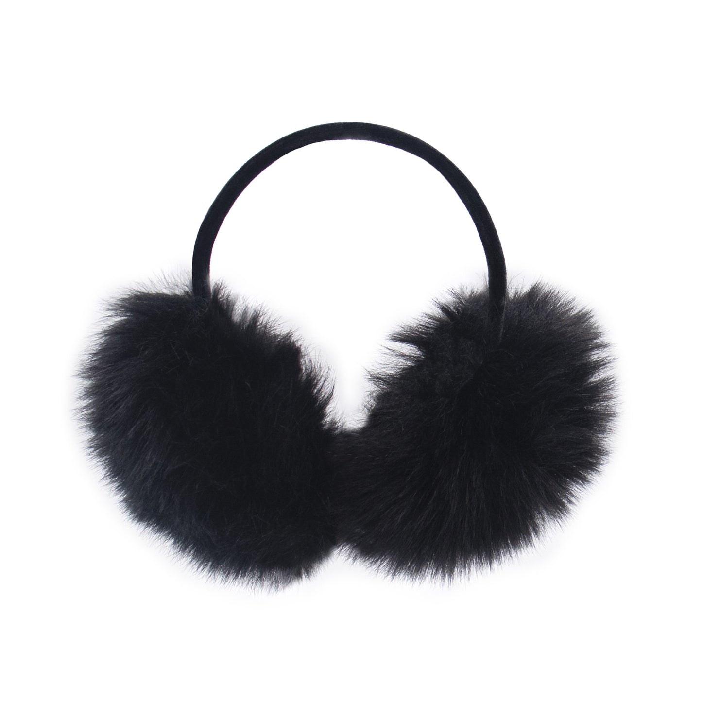 Faux Fox Fur Earmuffs with Velvet Band