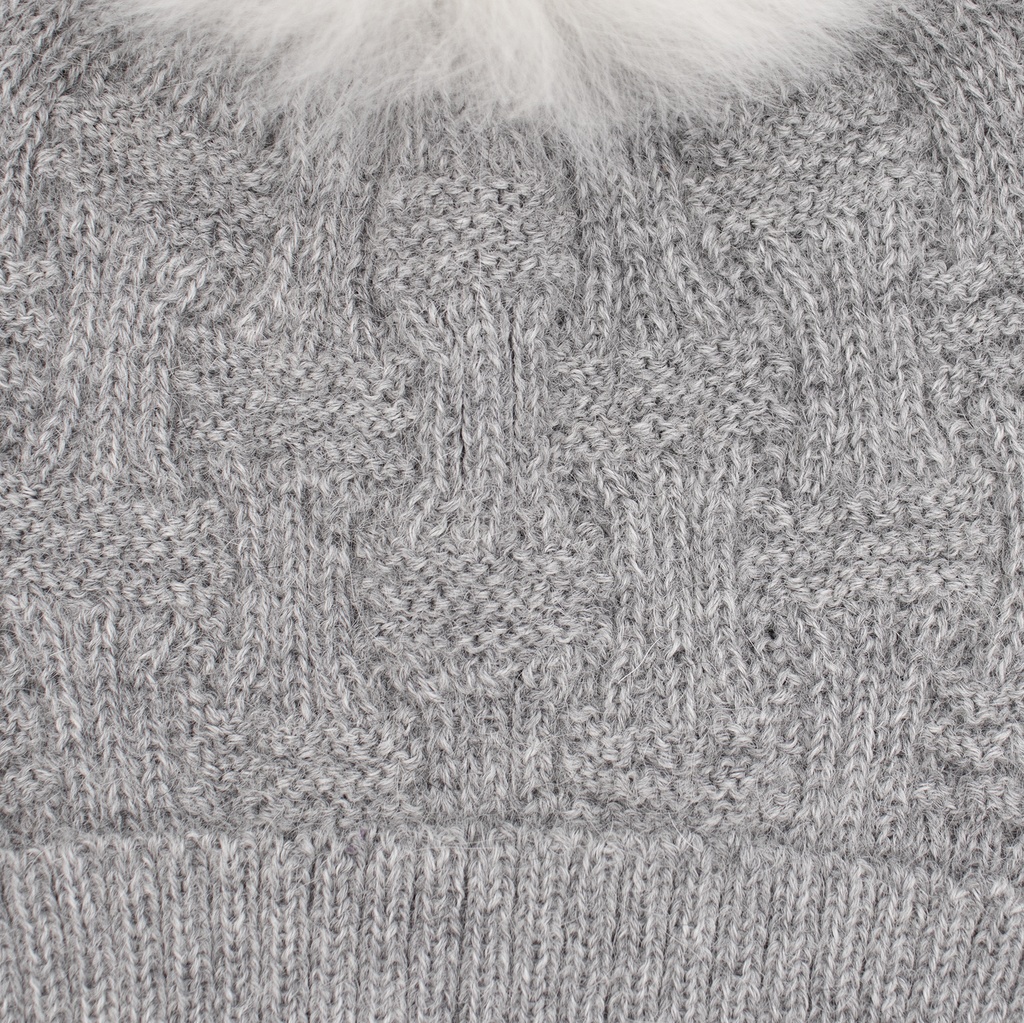 Close up of gray knitted alpaca wool