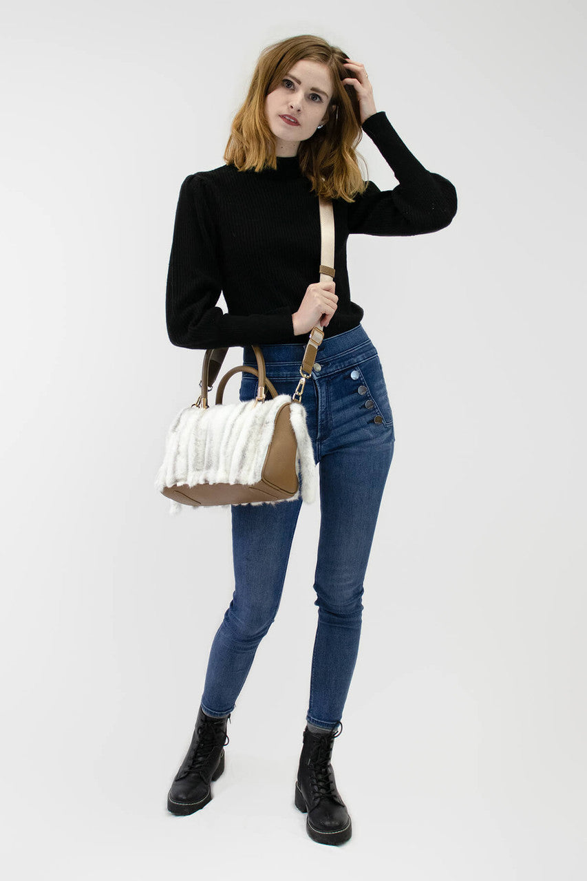 Mink Fur Handbag with Tails