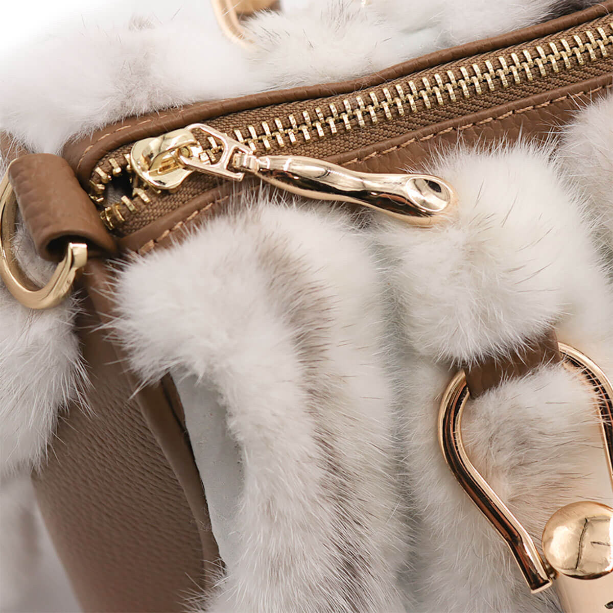 Mink Fur Handbag with Tails