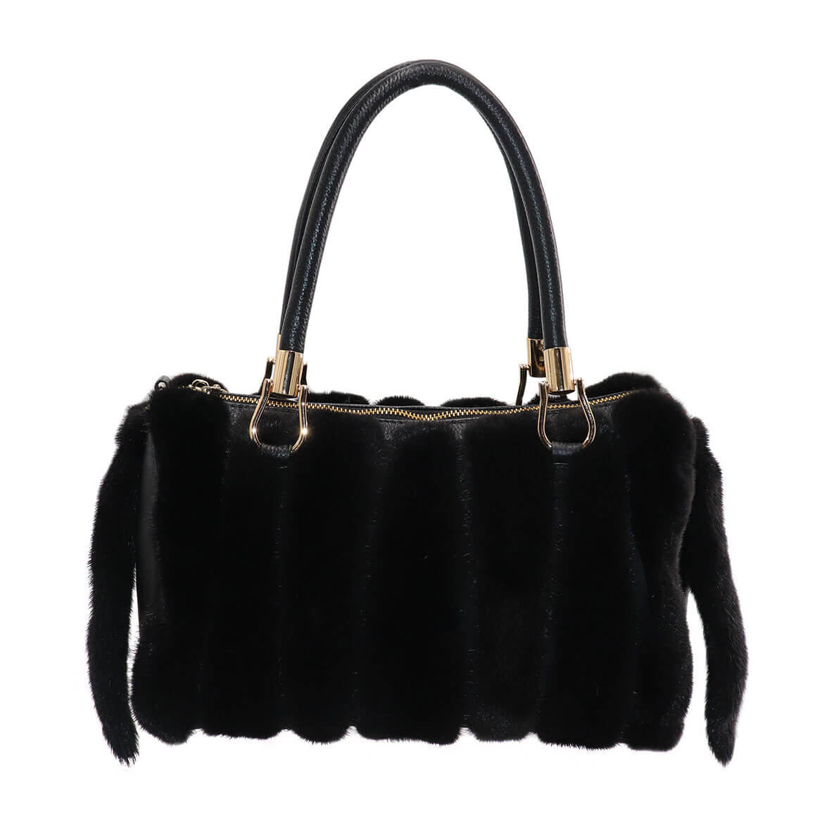 Mink Fur Handbag with Tails