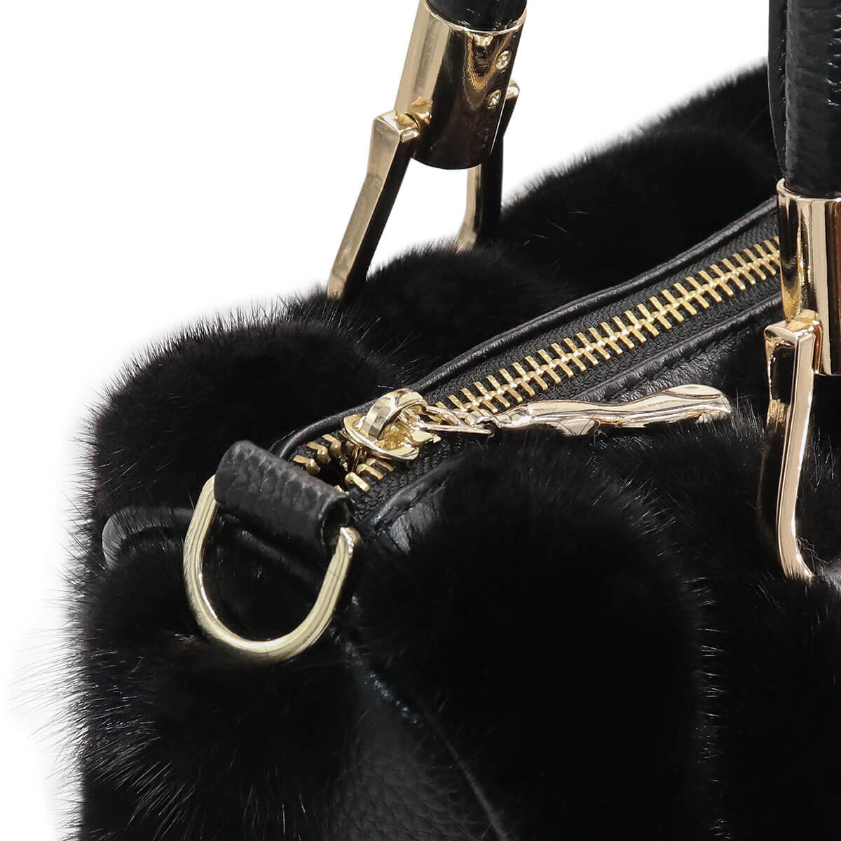 Mink Fur Handbag with Tails