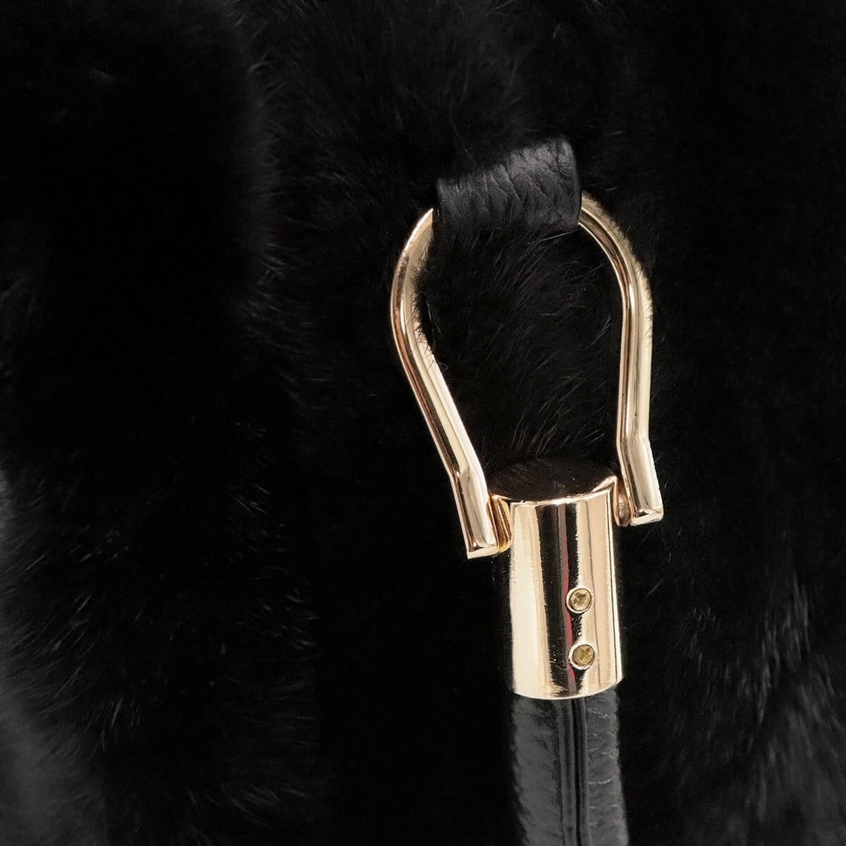Mink Fur Handbag with Tails
