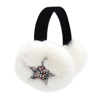 Children's Faux Rex Rabbit Fur Earmuff with Applique