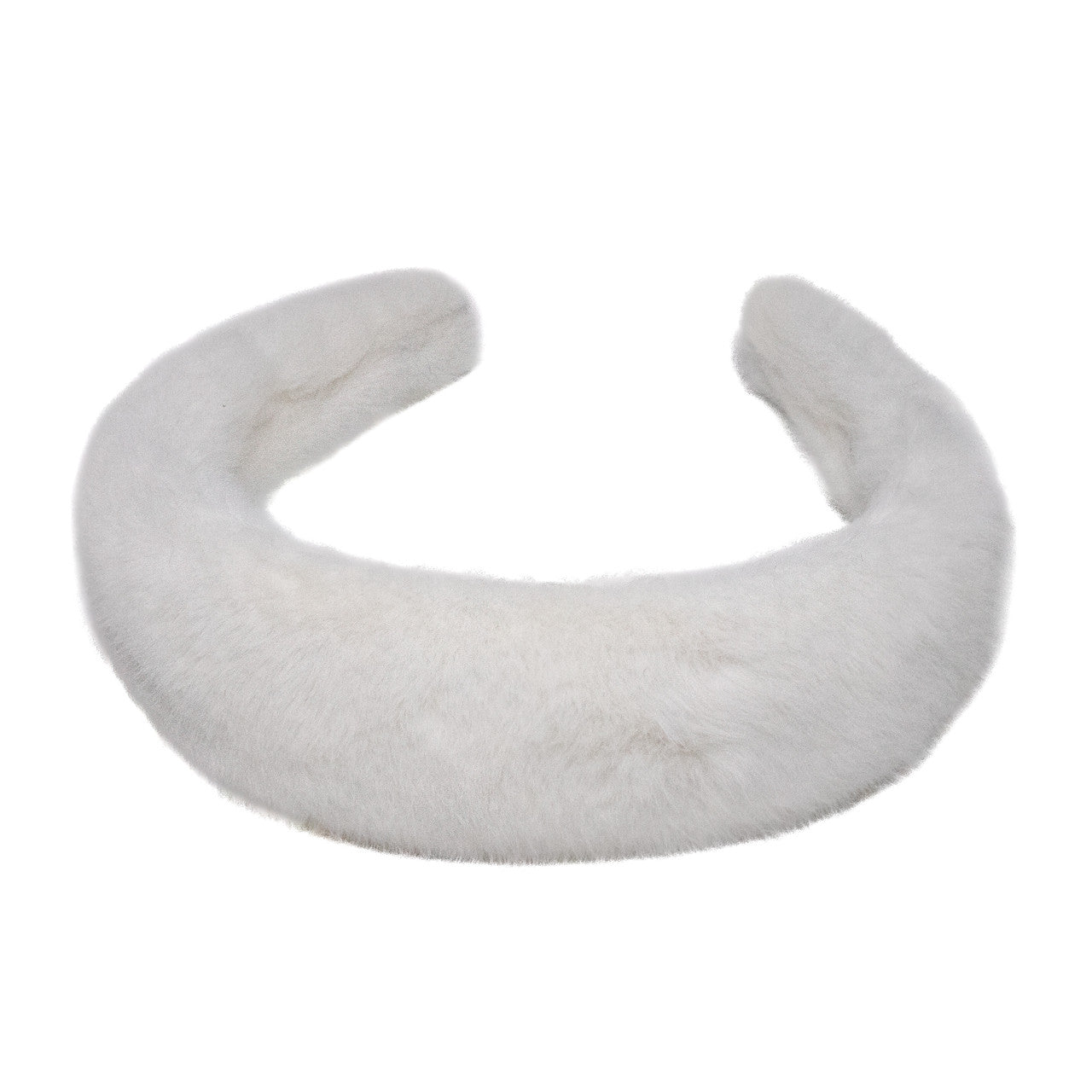 White Faux Mink Hairband