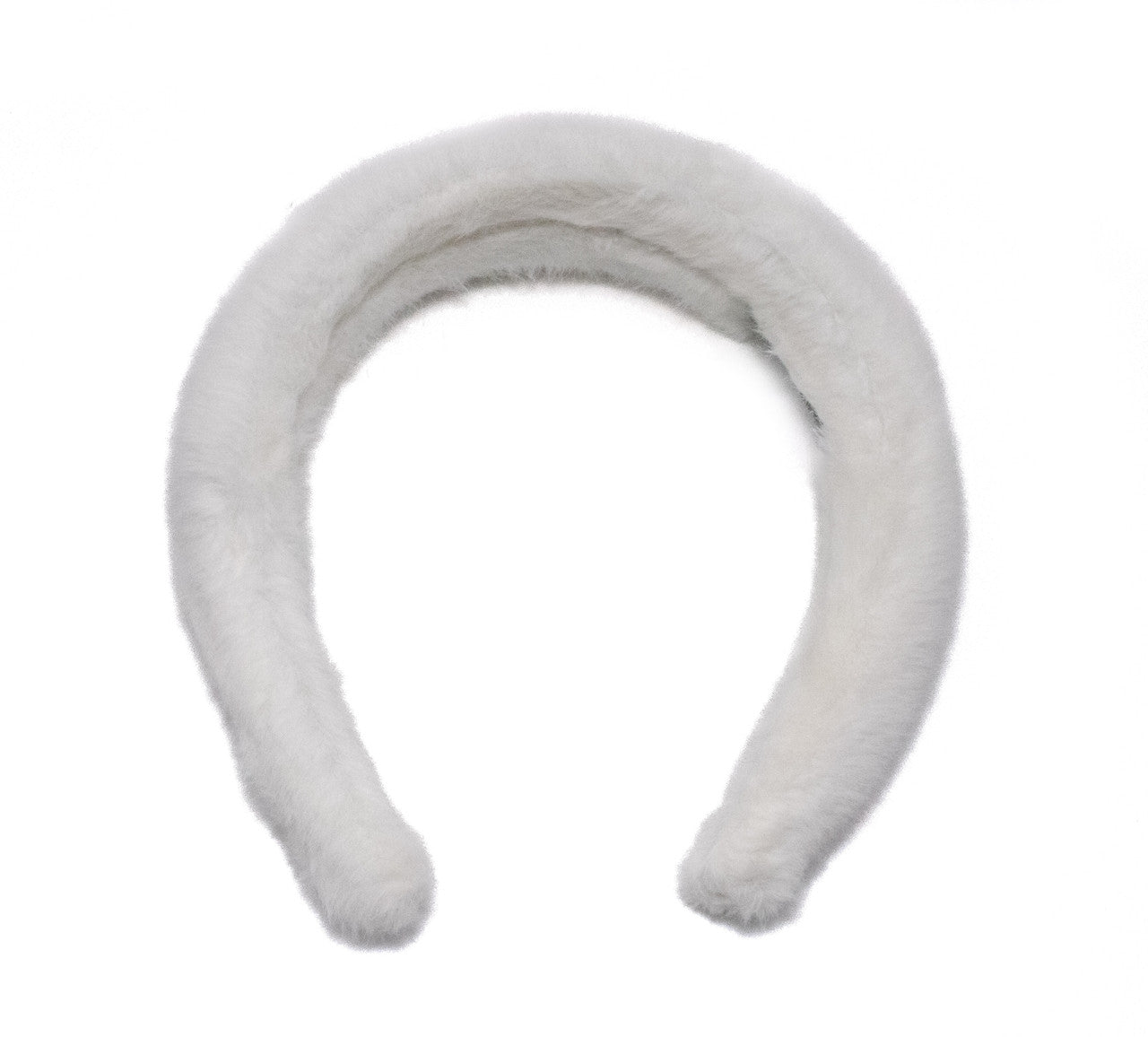 White Faux Mink Hairband