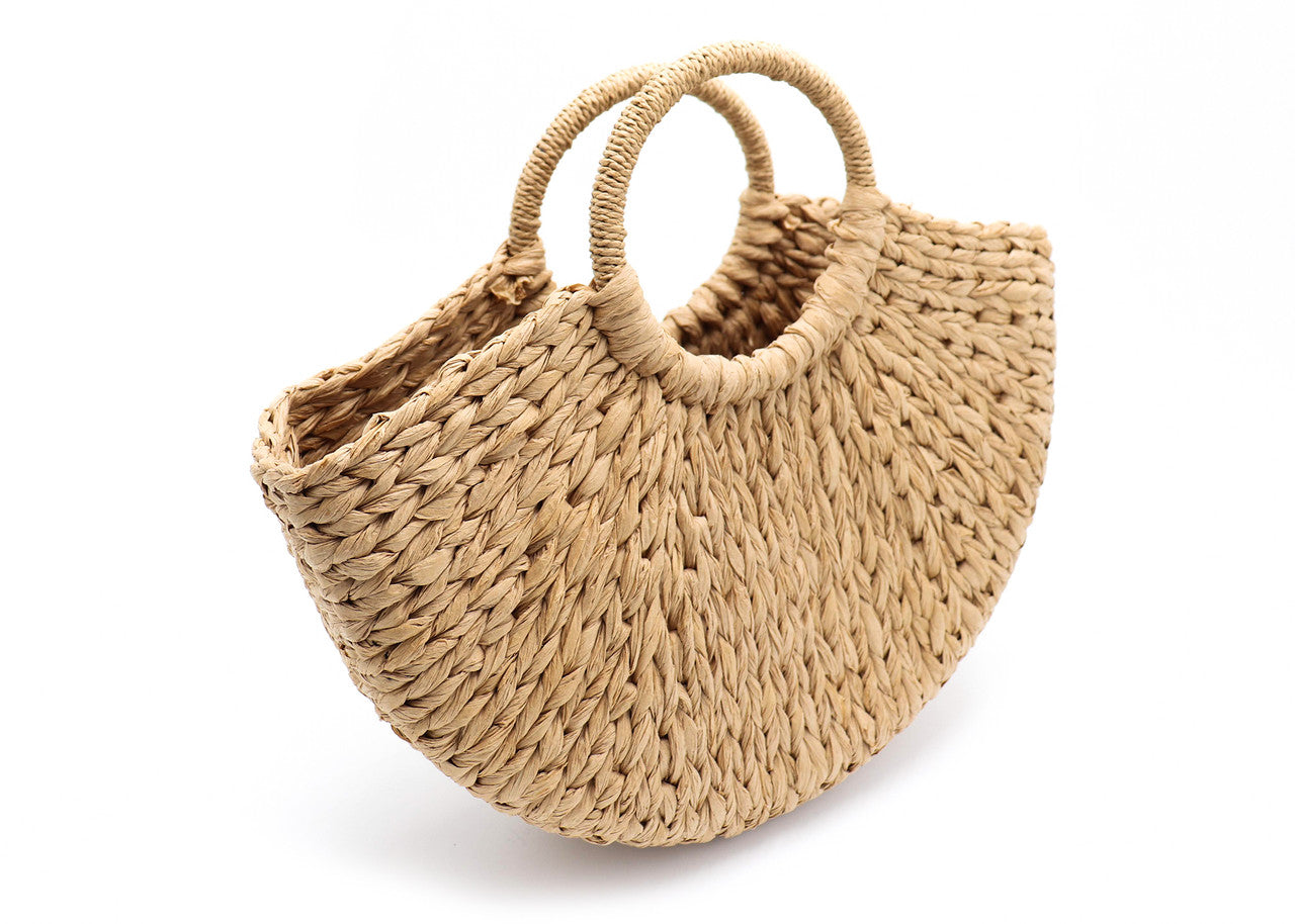 Paper Straw Bag with Round Handle