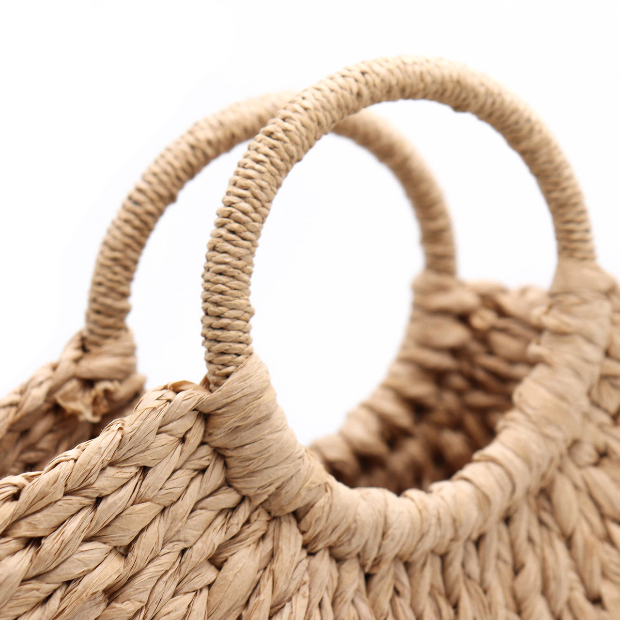 Paper Straw Bag with Round Handle