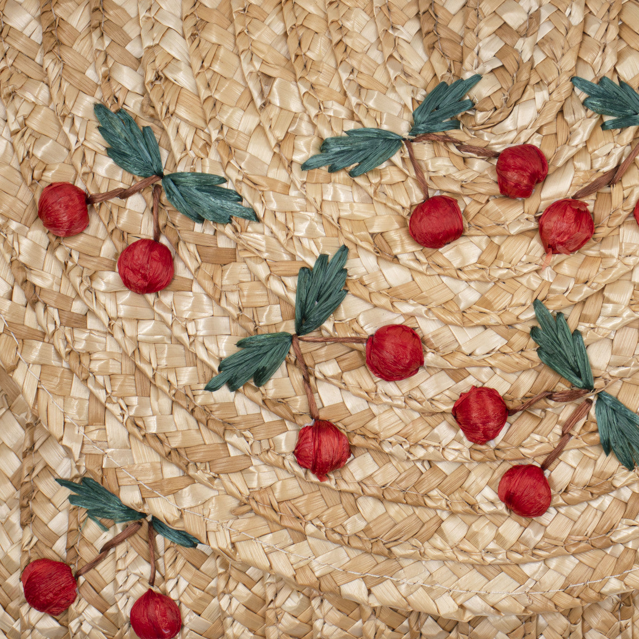 Straw Cherry Crossbody Clutch