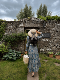 Straw Hepburn Hat with Ribbon