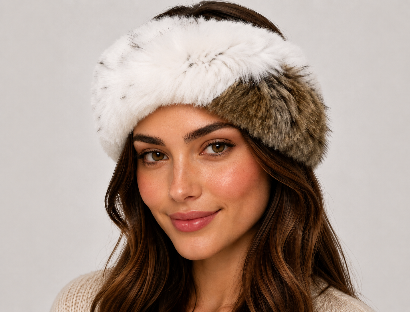 Twisted Rabbit Fur Textile Knit Headband